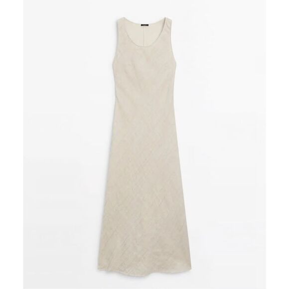 MASSIMO DUTTI Rustic Midi Dress - Picture 1 of 6